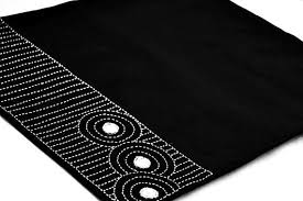 Sashiko Japanese Embroidery Placemats Embroidered Mats Black Place Mats Zen Garden Mat Table Mat Sashiko Ribbon Embroidery Silk Ribbon Embroidery
