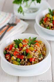 Il peperone è un ortaggio ricco di proprietà benefiche per l'organismo. Insalata Di Farro Con Peperoni E Piselli Pane E Gianduia