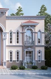 Villas Exterior On Behance Classic House Exterior House Outside Design House Designs Exterior