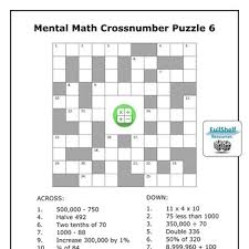 These puzzles practice a wide variety of math skills. Mental Math Puzzles Worksheets 5th And 6th Grade Math Center Activities