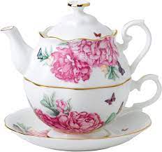 Royal doulton saucer 1950 multicolor floral pattern. Amazon Com Royal Doulton Friendship Tea For One Mostly White With Multicolored Floral Print Tea For One Sets