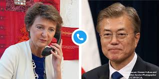 Der lebenslauf, anlässe, bilder, reden, interviews und autogrammkarte von bundesrätin simonetta sommaruga, vorsteherin des uvek Simonetta Sommaruga On Twitter Distanced But Close President Moon Jae In And I Commended Bilateral Cooperation In Times Of Crisis And Discussed The Situation On The Korean Peninsula Switzerland Always Stands Ready To