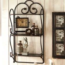 Ce compass wall mounted organizer hanger for entryway kitchen bathroom home decor rustic metal wire shelves storage basket with hook black. Rustic Black Metal Wall Shelf Antique Farmhouse