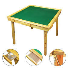 35 Mahjong Game Portable Folding Reversible Wooden Square Large Table For Poker Dominoes Card Paigow Mahjong Game Table With Coin Holders Walmart Com Table Games Mahjong Table Large Table