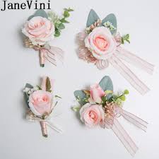 Check spelling or type a new query. Janevini Romantic Pink Boutinnier Wedding Corsages For Groom Pin Groomsmen Artificial Boutonniere Buttonhole Flowers Rose Brooch Wedding Bouquets Aliexpress