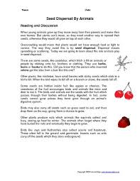 Seed Dispersal By Animals 2nd 4th Grade Worksheet Seed Dispersal Plant Lessons Lesson Planet