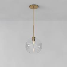 Sculptural Glass Globe Pendant Clear