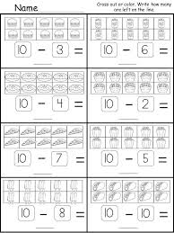 It features all math topics covered in kindergarten and contains well illustrated math worksheets with graphics that appeal to kids. Free Kindergarten Subtraction Printable Kindermomma Com Subtraction Kindergarten Kindergarten Subtraction Worksheets Subtraction Worksheets