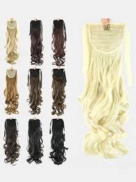 10 ألوان ذيل حصان الشعر التمديد الكمثرى زهرة حجم التعادل حبل طويل مجعد ذيل حصان synthetic hair extensions synthetic hair hair extensions