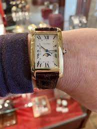 cartier tank americaine 18k moonphase d p 1991 spiegelgracht juweliers cartier tank americaine vintage cartier watch cartier tank
