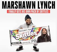 In a new video segment that will serve as the start of your now annual reminder that marshawn lynch really loves skittles, the seahawks running at one point in the segment, host allison waggoner tells lynch that according to their calculations it would take 12 packs of skittles to make a marshawn. Chuy Gomez Congrats To The Homie Marshawn Lynch Facebook