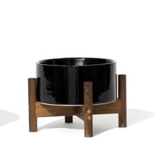 The collapsible pet bowls by petmaker offer a safe, convenient, and portable food and water option for every pet owner! Pet Bowl Stand By Mr Dog Walnut Design Menagerie
