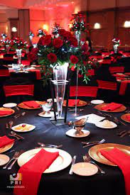 Bringing Your Ideas To Life Red Table Decorations Red And White Weddings Gold Wedding Reception