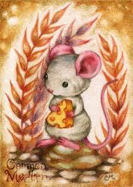 Mouse Art Lunch Time Art Cute Mouse Cute Illustration