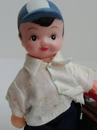 Vintage Tin Wind Up Toy China Boy Walker