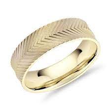 Herringbone Engraved Wedding Band In 14k Yellow Gold 7mm Blue Nile Mens Wedding Bands Unique Mens Gold Wedding Band Wedding Band Engraving