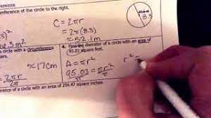 Angle graded practice lesson 6: Circle Unit Review Page 1 Parts Of Circles Area Circumference And Arc Measure Youtube