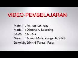 Mempelajari bahasa inggris sudah seperti kewajiban, karena bahasa inggris adalah bahasa internasional yang dipakai oleh seluruh negara kali ini kita akan memabahas soal bahasa inggris untuk kelas 10 beserta kunci jawabannya. Video Pembelajaran Materi Announcement Bahasa Inggris Youtube