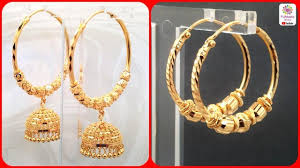 Latest Gold Hoop Earrings Designs Gold Bali Baliyan Design For Girls Designer Earrings Gold Hoops Jewelery