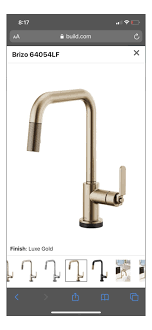 Brizo litze showerarm and flange in luxe gold. Brizo Luxe Gold