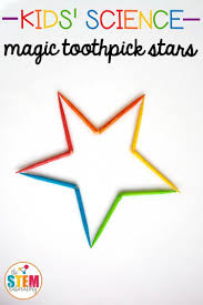 Awesome Kids Science Project Make Magic Toothpick Stars Science Experiments For Preschoolers Science For Kids Preschool Science Activities