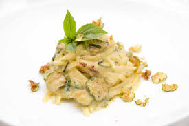 Per la preparazione degli spaghetti alla nerano, cominciate a lavare le zucchine, spuntatele, poi con un coltello o una mandolina tagliatele a rondelle sottili. Spaghetti Alla Nerano Od Alla Maria Grazia J Momo