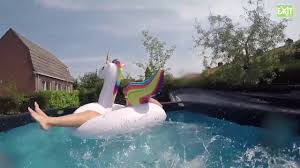 Piscine Hors Sol Tubulaire Rectangulaire Exit Toys 5 4 X 2 5 M Et Dome De Protection Youtube