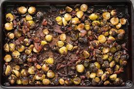Let the brussel sprouts cook for a few minutes until the flat also, my preference is to precook the bacon a bit and discard most of the bacon grease (entirely for. Roasted Brussels Sprouts With Bacon And Balsamic Self Proclaimed Foodie