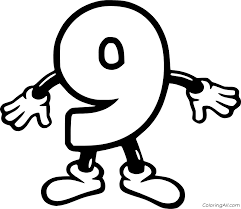 Find and color number nine balloons. Number 9 Coloring Pages Coloringall