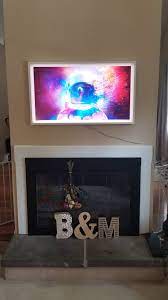 Tv wires hidden with wire raceway above fireplace. How To Hide Mounted Tv Wires Above Fireplace Homeimprovement