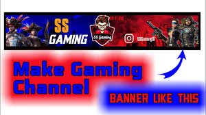 Free fire banner for a youtube channel. How To Make Gaming Channel Banner Gaming Channel Art Kaise Banae Garena Free Fire Ss Gaming Youtube