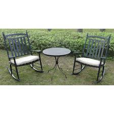 Bistro Oversized Outdoor Rocking Chair Set Walmart Com Outdoor Rocking Chairs Outdoor Bistro Set Rocking Chair Set