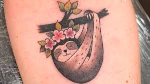 Coloring page with little baby taking bath. 20 Sweet Sloth Tattoos That Are Too Cute To Handle Cafemom Com