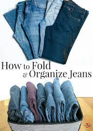 How to organize your bedroom closet : How To Fold Jeans And Pants The Best Way To Organize And Store Jeans How To Fold Jeans Jean Organization How To Fold Pants