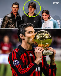 Kaka is the ONLY player to sit between Messi and Ronaldo at the Ballon D'Or  ceremony and walk away with the award himself ⭐️🇧🇷