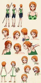 Arlong Park Nami Color Sheets As A Kid Child Younger Character Design Official Reference Settei Anime Referencia De Desenho Desenho De Rosto