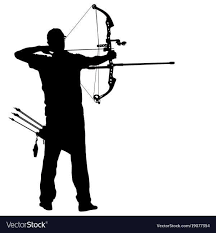 Archery Bow Clipart Black And White 17 Bow Hunter Vector In 2020 Bow Hunter Silhouette Illustration Vector Images
