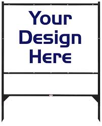 The baked on black finish and angled iron legs gives this outdoor signage frame stability when in front of the advertised location. Independent Real Estate Angle Iron Frame And Panel Unit 24 Ga Steel 30 H X 42 W 12z932 Lowen Sign Company