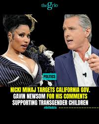 Nicki Minaj is calling out California Gov. Gavin Newsom after his recent remarks about supporting transgender children. The rap star's widening criticism of Newsom comes amid messages of support for Donald Trump,