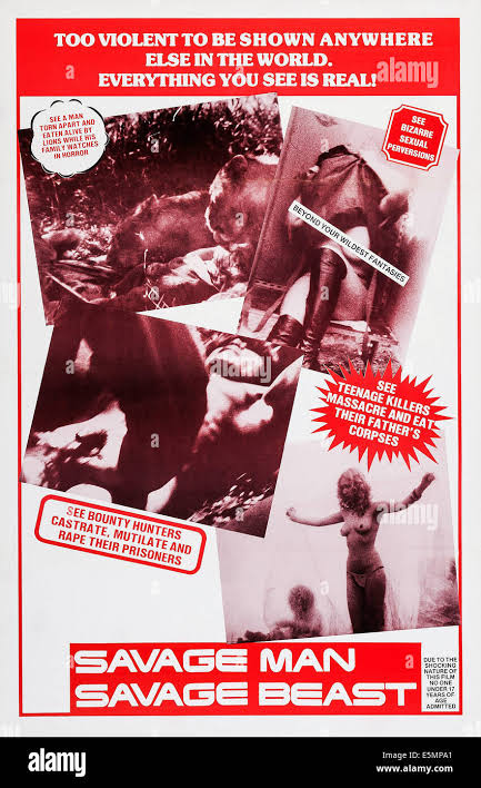 SAVAGE MAN SAVAGE BEAST, (aka ZUMBALAH, aka ULTIME GRIDA DALLA SAVANA), US  poster art, 1975 Stock Photo - Alamy