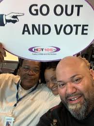 H💋T105fm Rodney Baltimore, Traci Cloyd and Deejay George Jett behind the  scenes with a Friendly Reminder: 'Go Out and VOTE'!!! #360mix