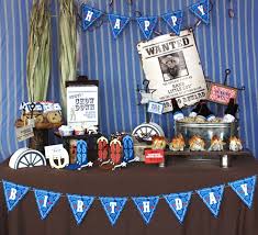 We have full party kits that include plates, napkins, cups, utensils, streamers, and a table cover. Wild West Cowboy Birthday Party Gueat Feature Celebrations At Home