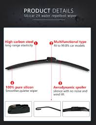 china wiper blade size chart windscreen car wiper blade