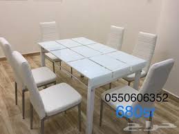 طاولات طعام زجاج صينية شامل توصيل وتركيب