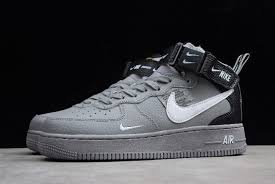 Nike Air Force 1 Mid 07 Lv8 Utility White Black Buy Nike Air Force 1 Af1 Mid 07 Lv8 Wolf Grey White Black Sneakers Black Sneakers Sneakers Men Fashion Nike Air Force