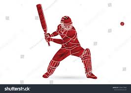 Cricket Batsman Sport Player Action Cartoon Graphic Vector Ad Spon Sport Player Cricket Batsman Sport Player Cartoon Sports