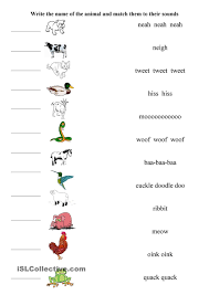 Matching Animals And Their Sounds Animal Sounds Kindergarten Worksheets Fun Worksheets For Kids