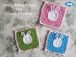 Link to sliding ring tutorial, if you would like to start start with a basic granny square. Free Crochet Bunny Granny Square Pattern Crafting Happiness