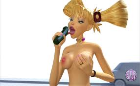 3DGSPOT - Horny Girl Gets Orgasm While Fucking Both Her Holes With  Vegetables! 3D CARTOON PORN!