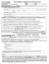 Verywell / elise degarmo there's. Texas Birth Certificate Application Form Pdf Fill Out And Sign Printable Pdf Template Signnow